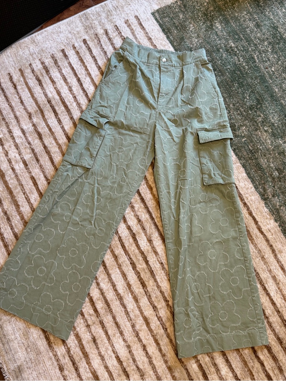 Anthropologie Avec Les Filles Olive Green Elastic Waist Shorts